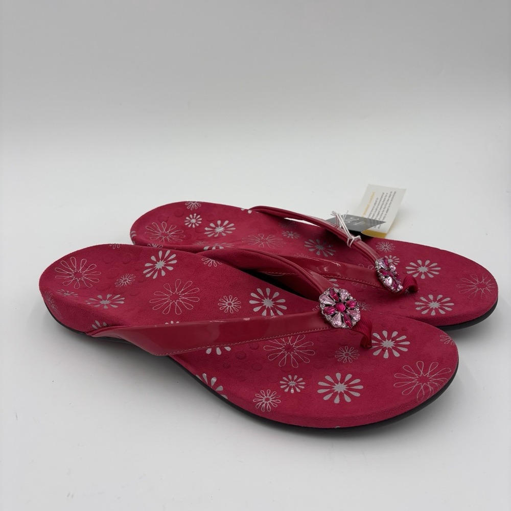 Vionic Sharon Fuscia Pink Sandals Women's Size 11 Comfortable Casual Flip Flops